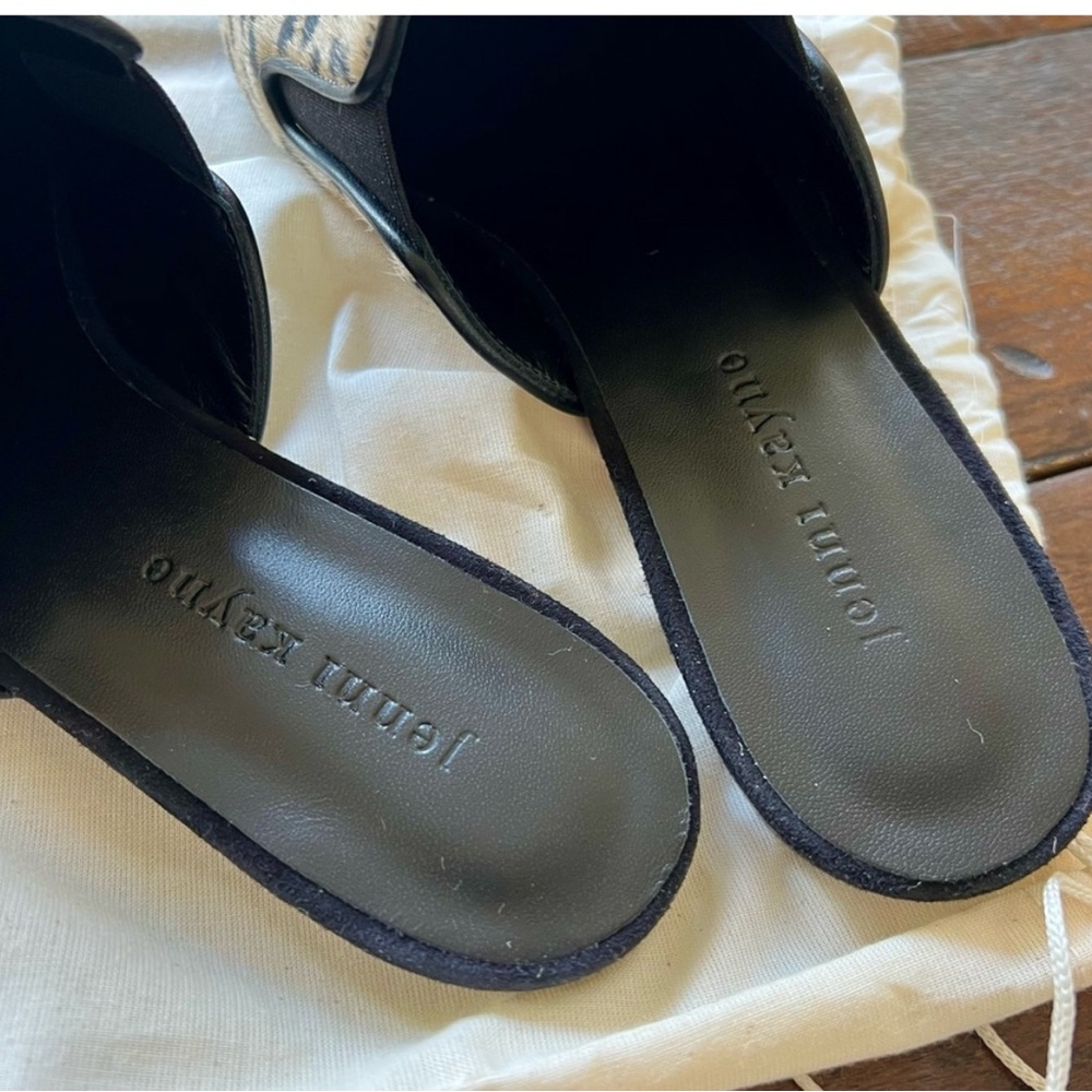 Jenni Kayne Brown and Black Mules Elegant Loafer Style - Picture 4 of 8